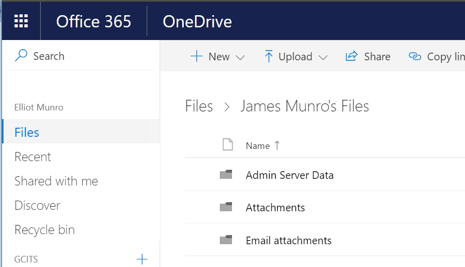 Files Located In Destination OneDrive