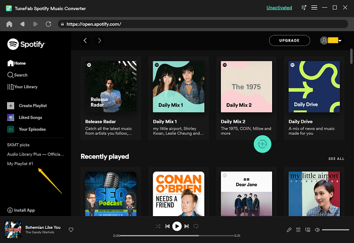 Select a Spotify Playlist