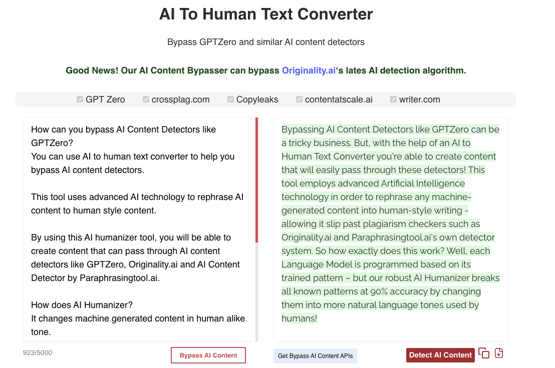 3 Best AI to Human Text Converter That Avoids AI Content Detection