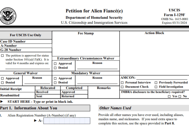 Form I-129F