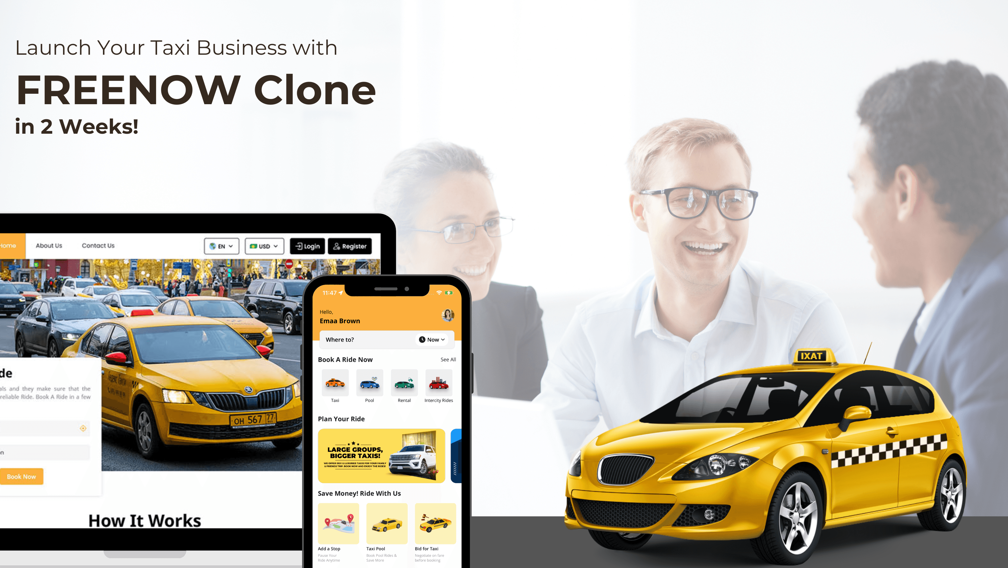 Launch Your Taxi Business with FREENOW Clone in 2 Weeks!