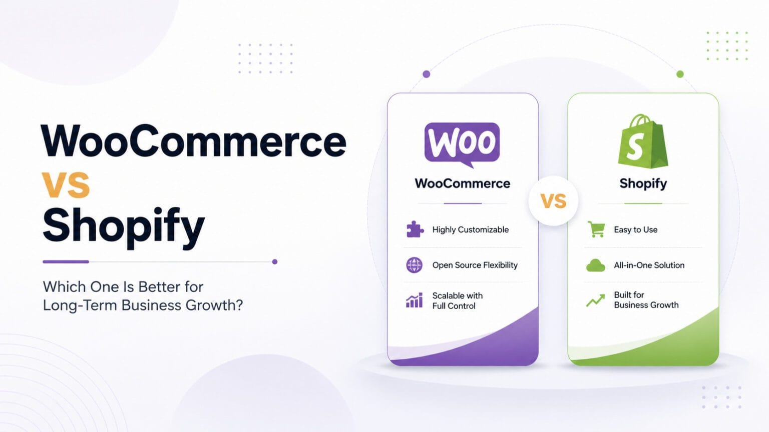 WooCommerce vs Shopify comparison for long-term business growth