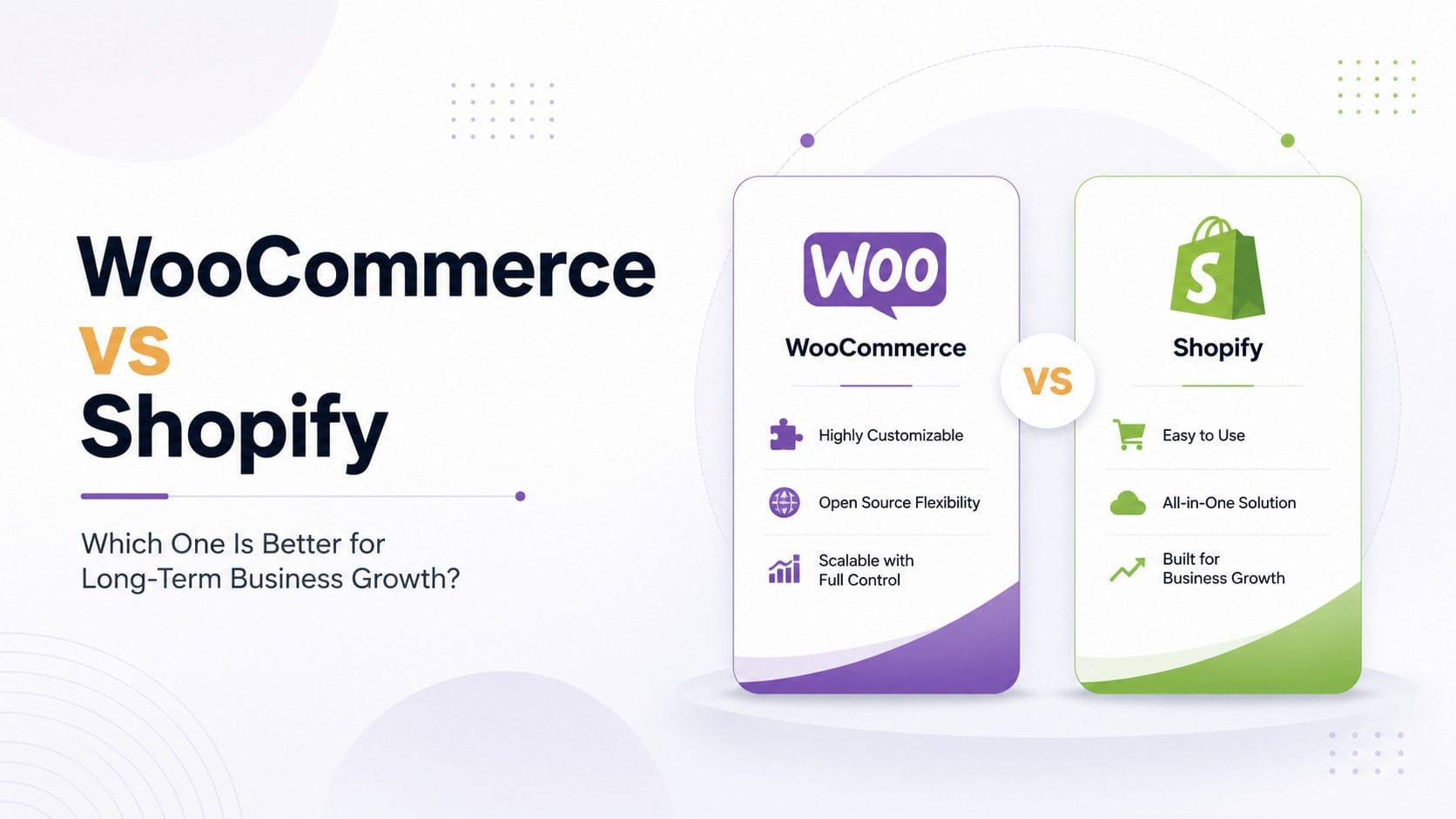 WooCommerce vs Shopify comparison for long-term business growth