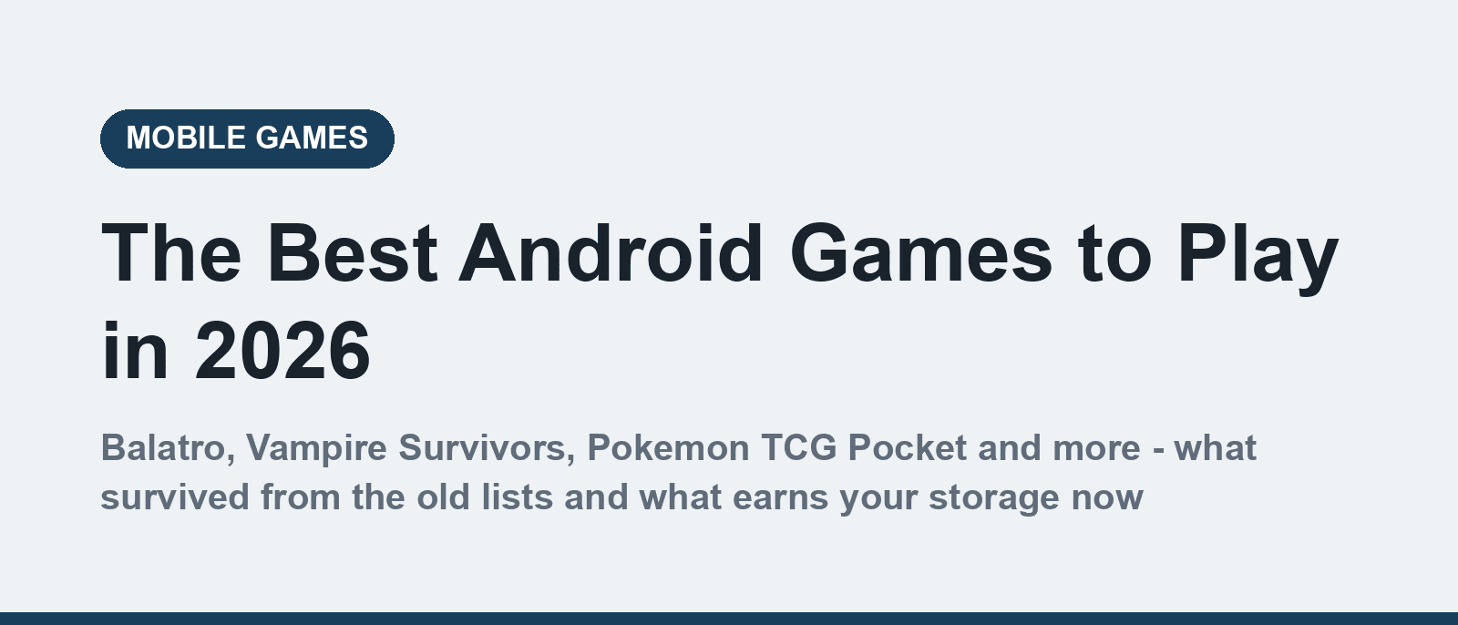 Best Android games to play in 2026