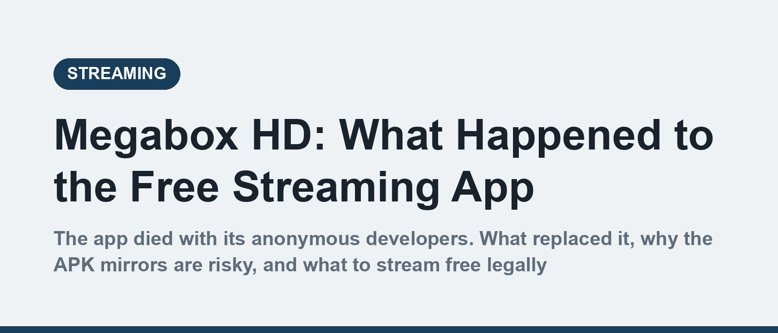 Megabox HD what happened to the free streaming app